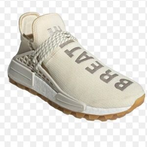 Adidas x Pharrell Williams Human Race Sneakers in Cream with Gum Sole